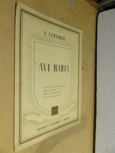 Ave maria schubert ricordi - f,