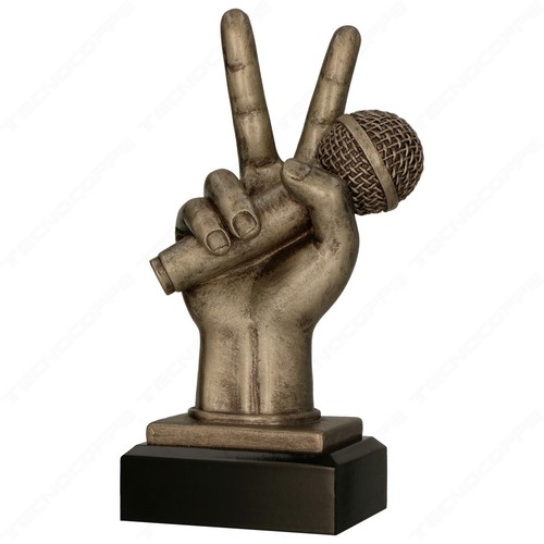 Trofeo microfono karaoke canto - trofeo,