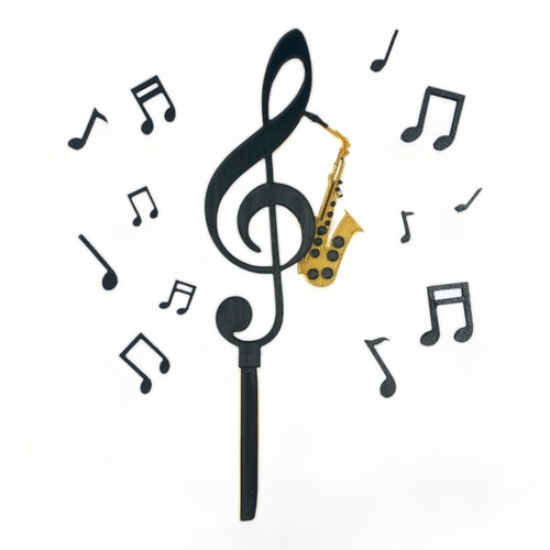 Cake topper musica chiave - musica, di
